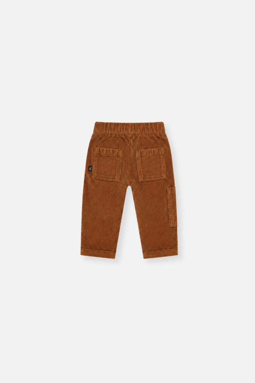 Baby Stretch Corduroy Pants with Cargo Pocket Brown Sugar