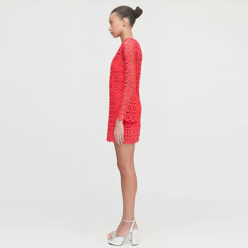 The Eliza Mini Dress - Poppy Lace