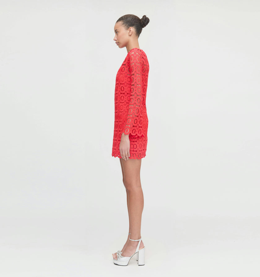 The Eliza Mini Dress - Poppy Lace