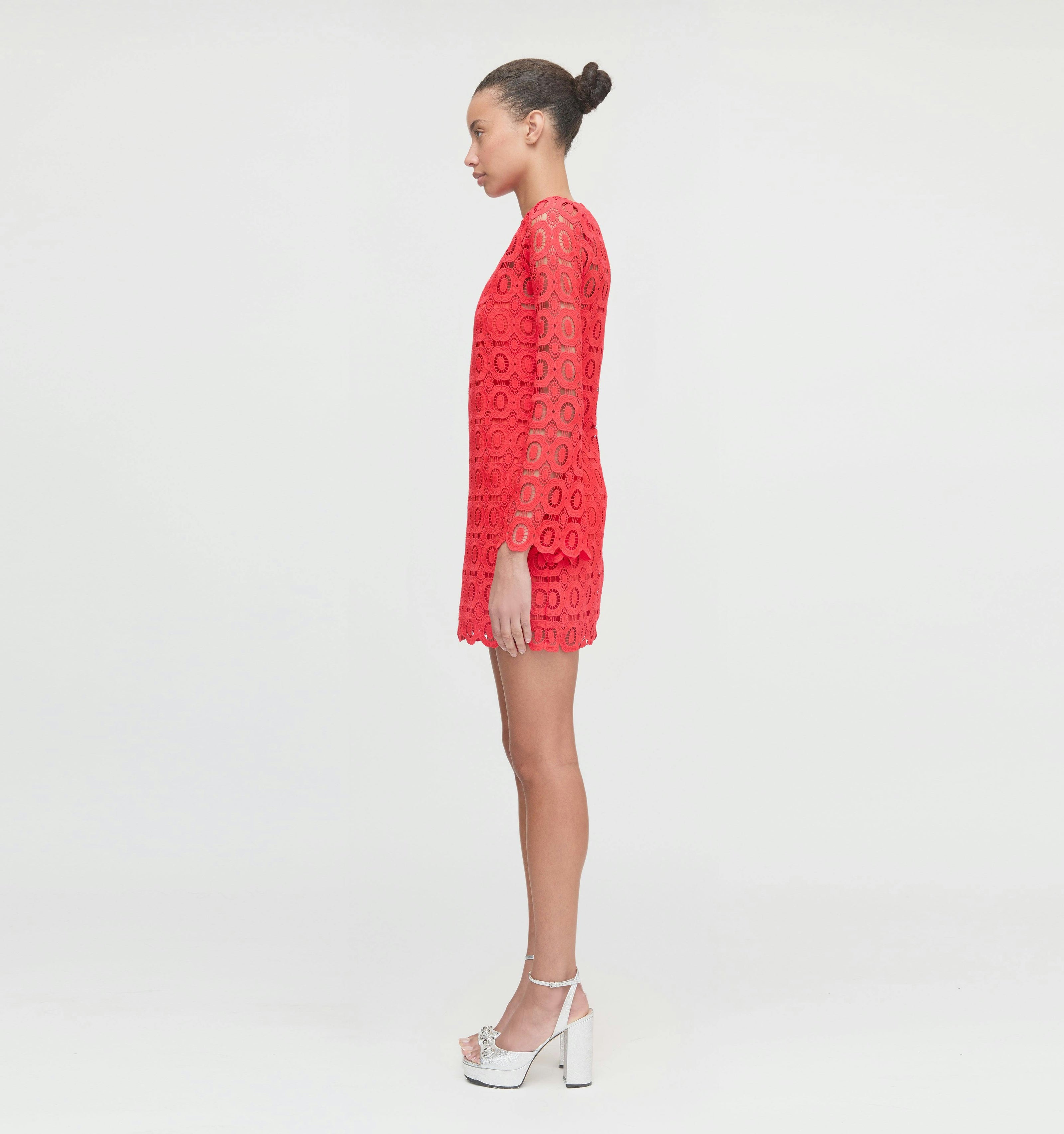 The Eliza Mini Dress - Poppy Lace