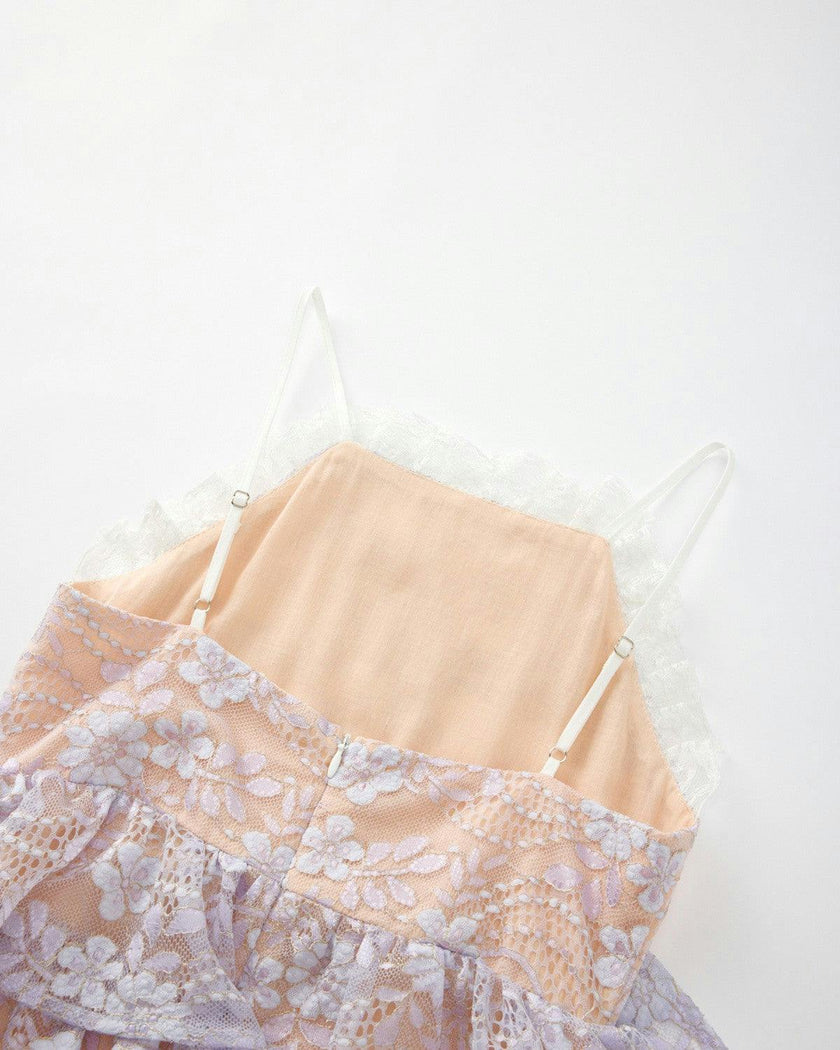 Tanya Lace Frill Maxi Dress