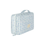 slate floral tri-fold cosmetic case