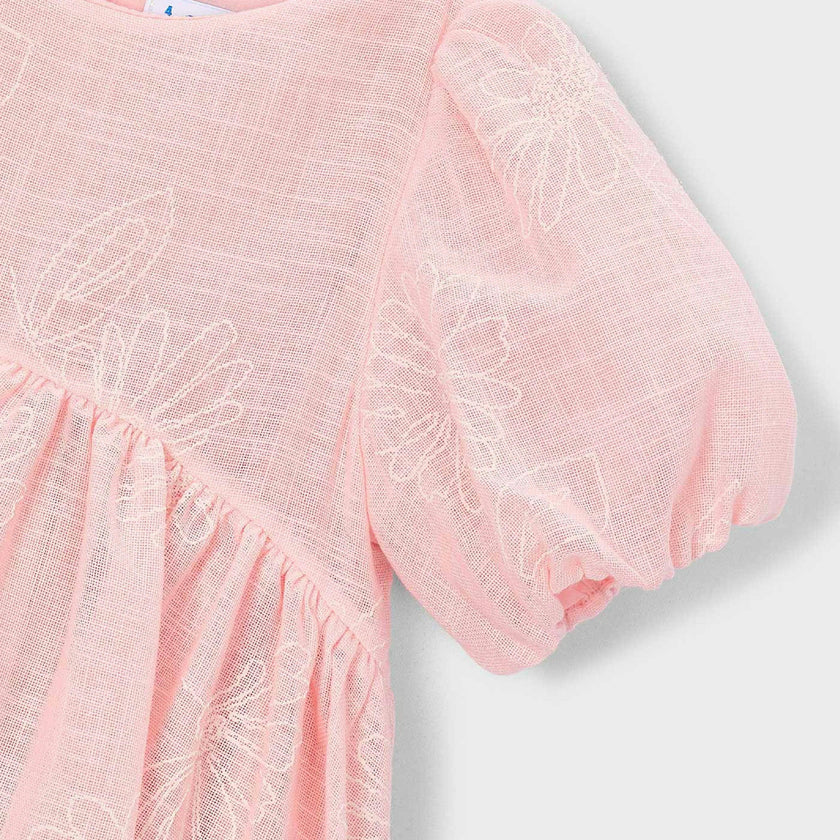 Light Pink Puff-Sleeve Dress
