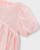 Light Pink Puff-Sleeve Dress