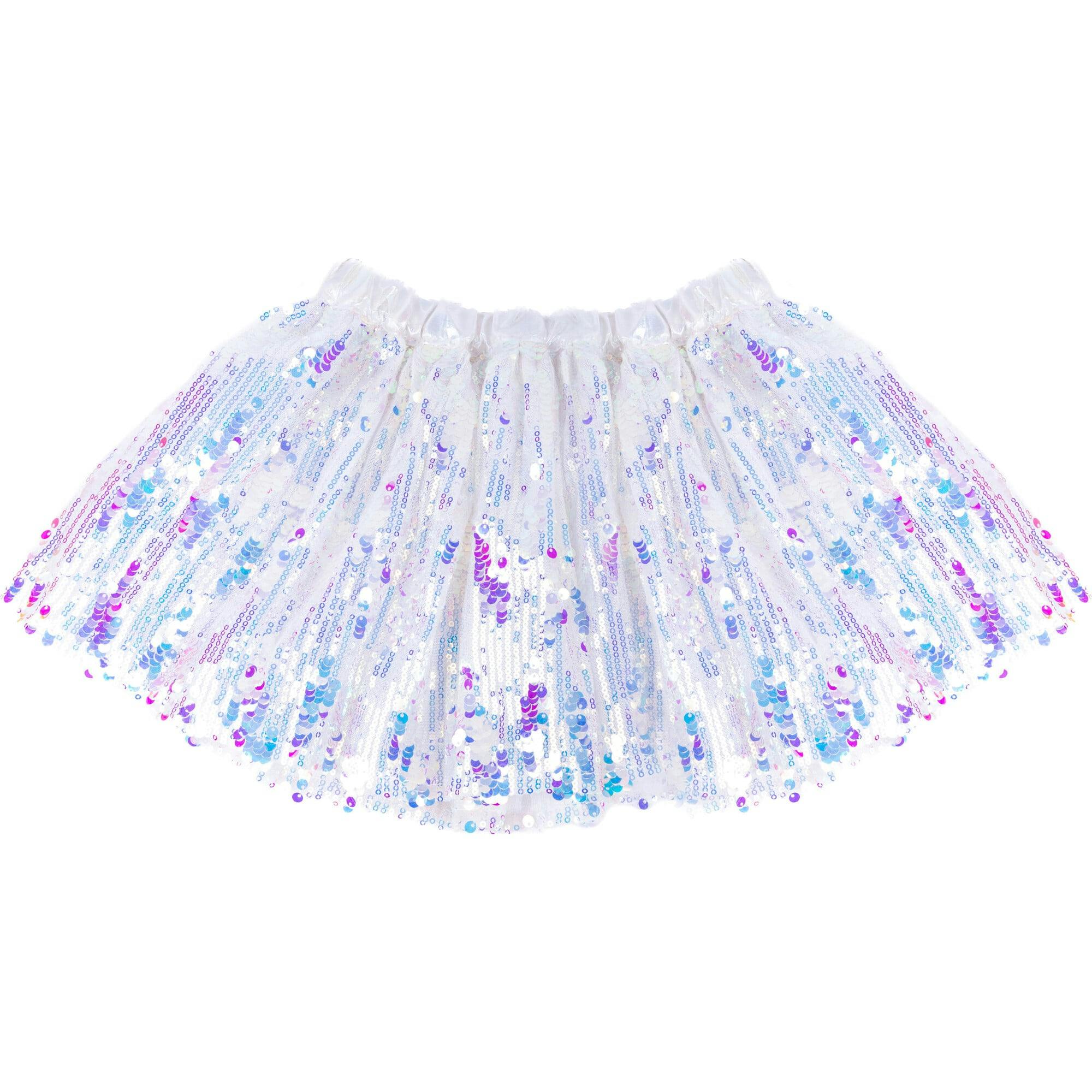 Sequins Skirt with Satin Waistband
