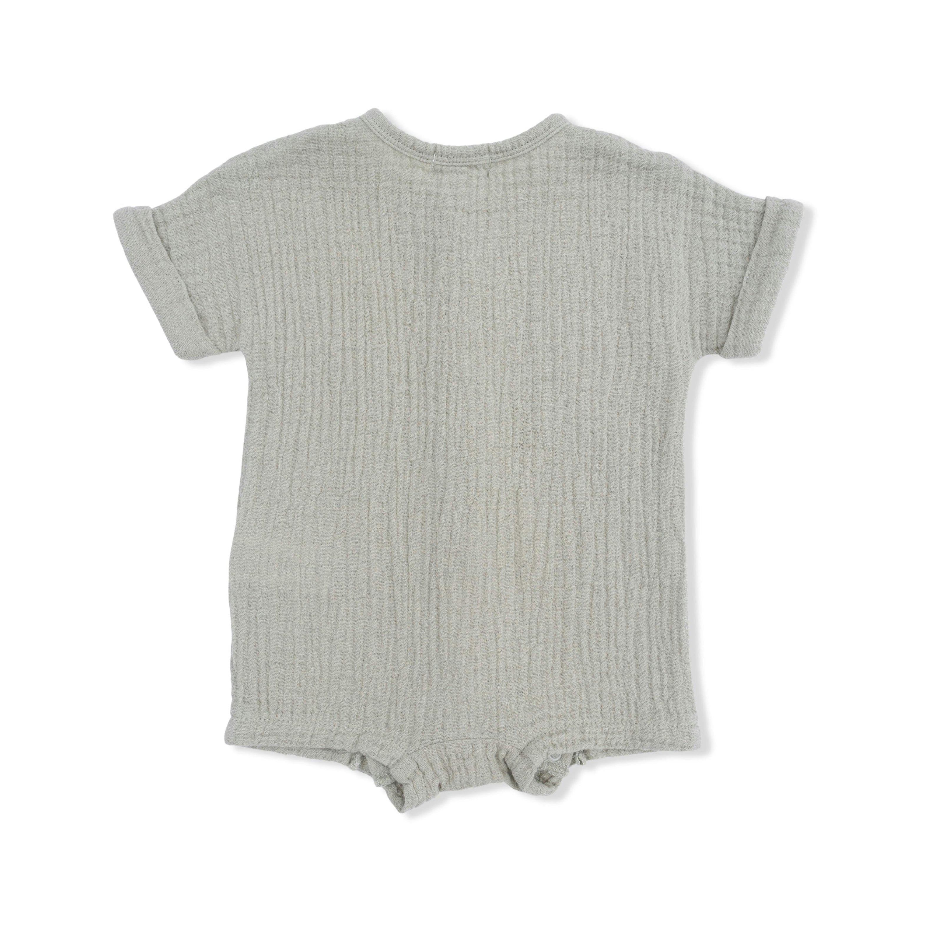Solid Muslin Desert Green - Dolman Henley Shortall