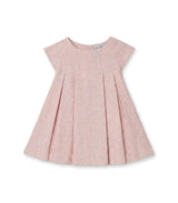 Rose Tweed Baby Dress, Powder Pink
