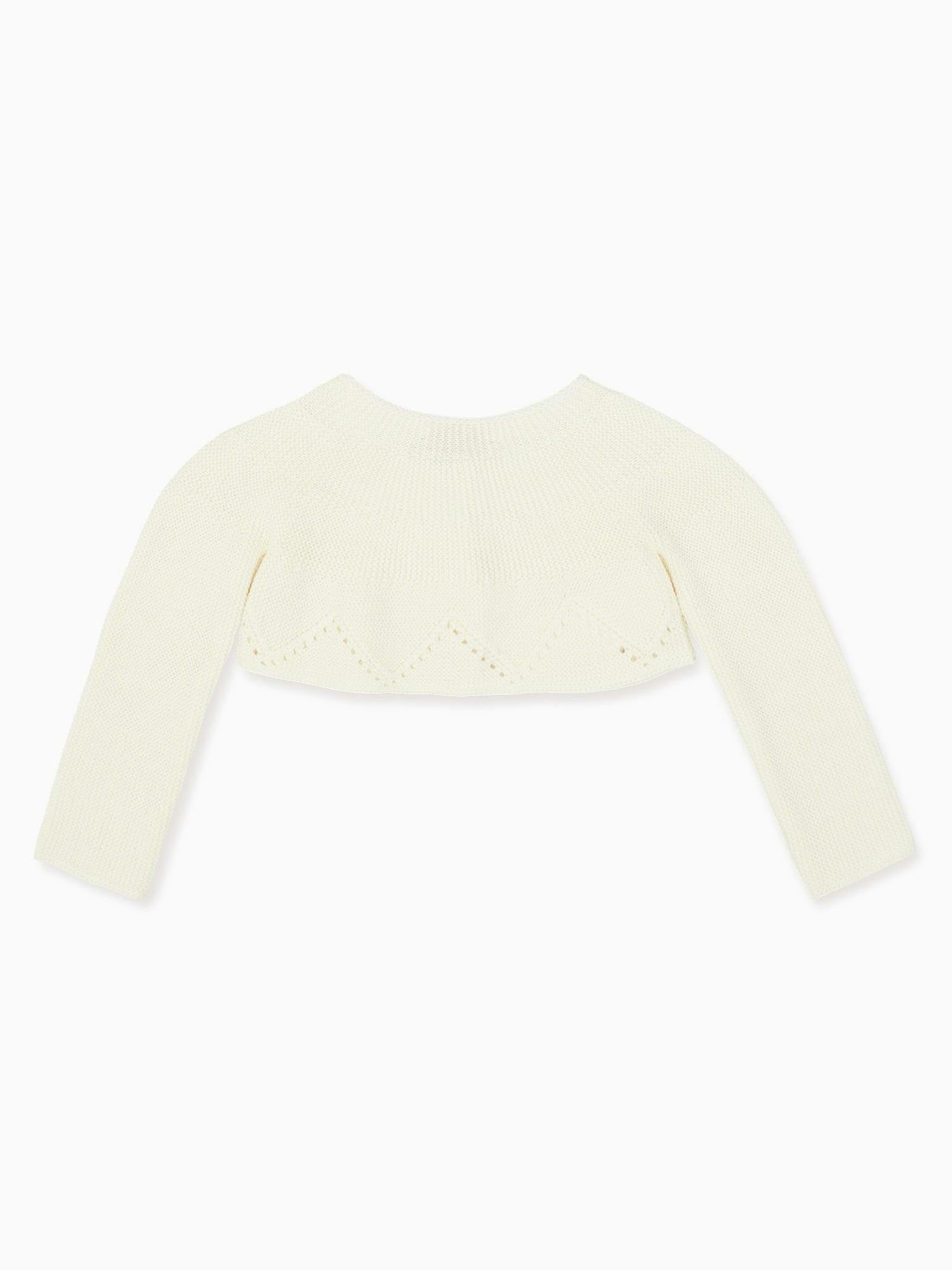 Ivory Linda Ceremony Baby Girl Cardigan