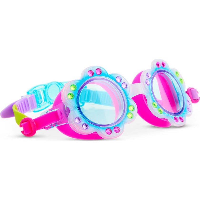 Blossom Blue Flower Youth Swim Goggle