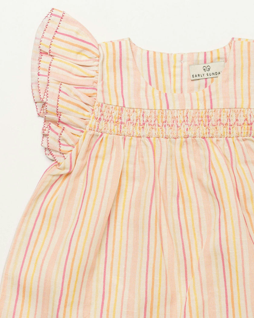Sienna Baby Dress & Bloomer Set - Pink Stripes