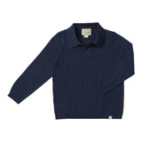 CHRISTIAN Navy Cable Polo