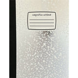 Mini Composition Notebook Metallic Silver
