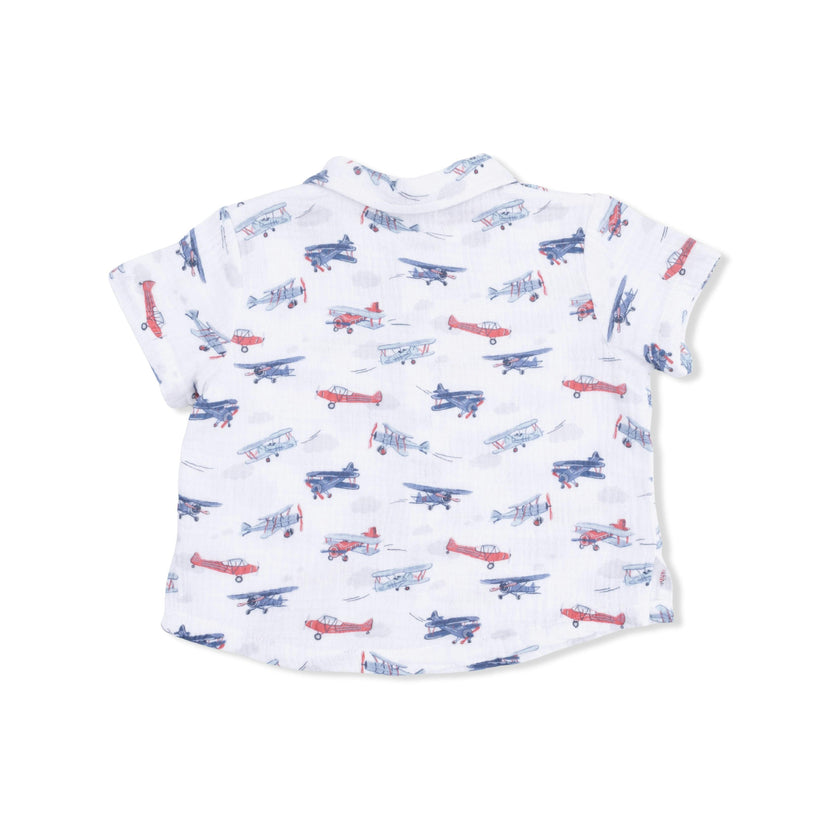 Vintage Planes - Polo Button Up with Everyday Short