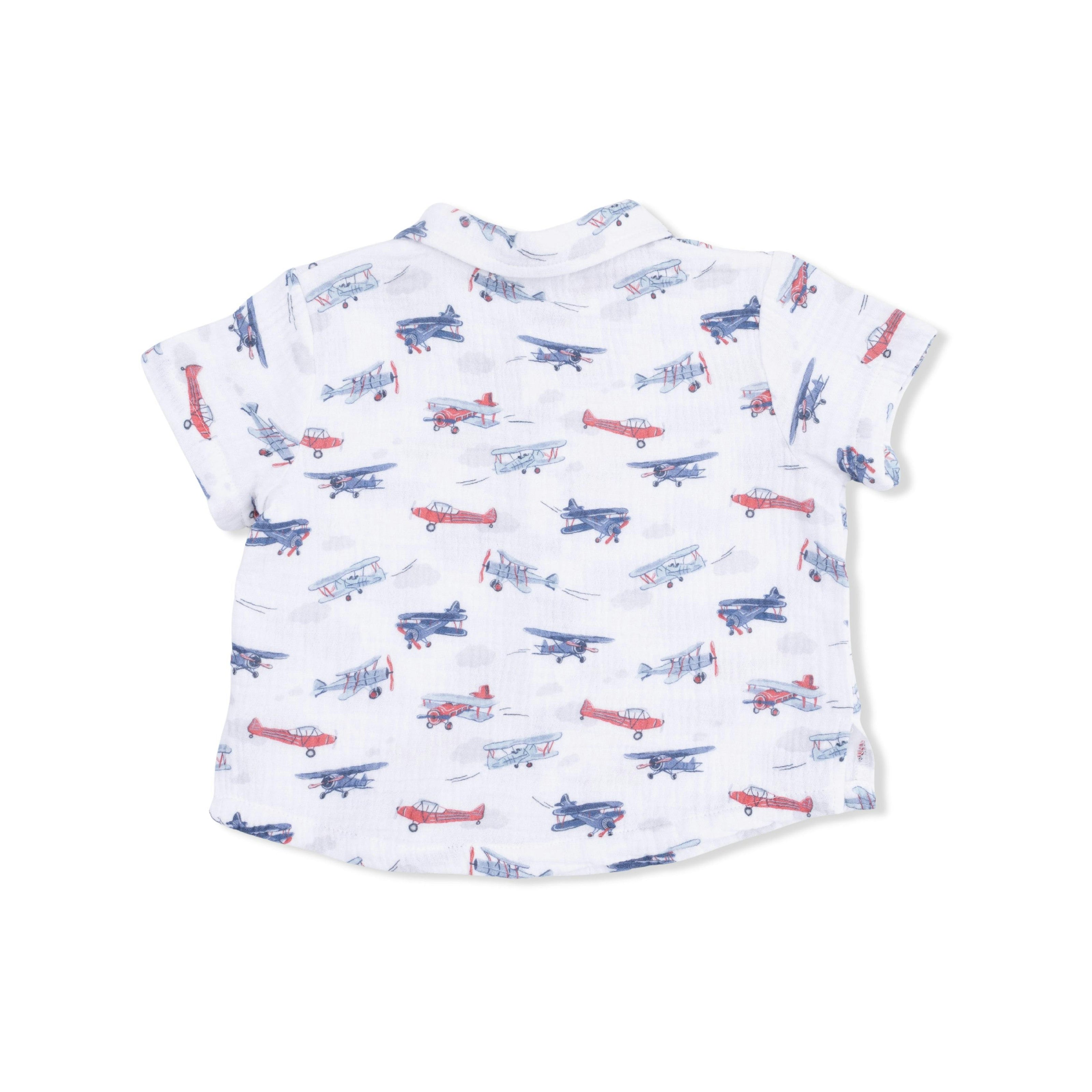 Vintage Planes - Polo Button Up with Everyday Short