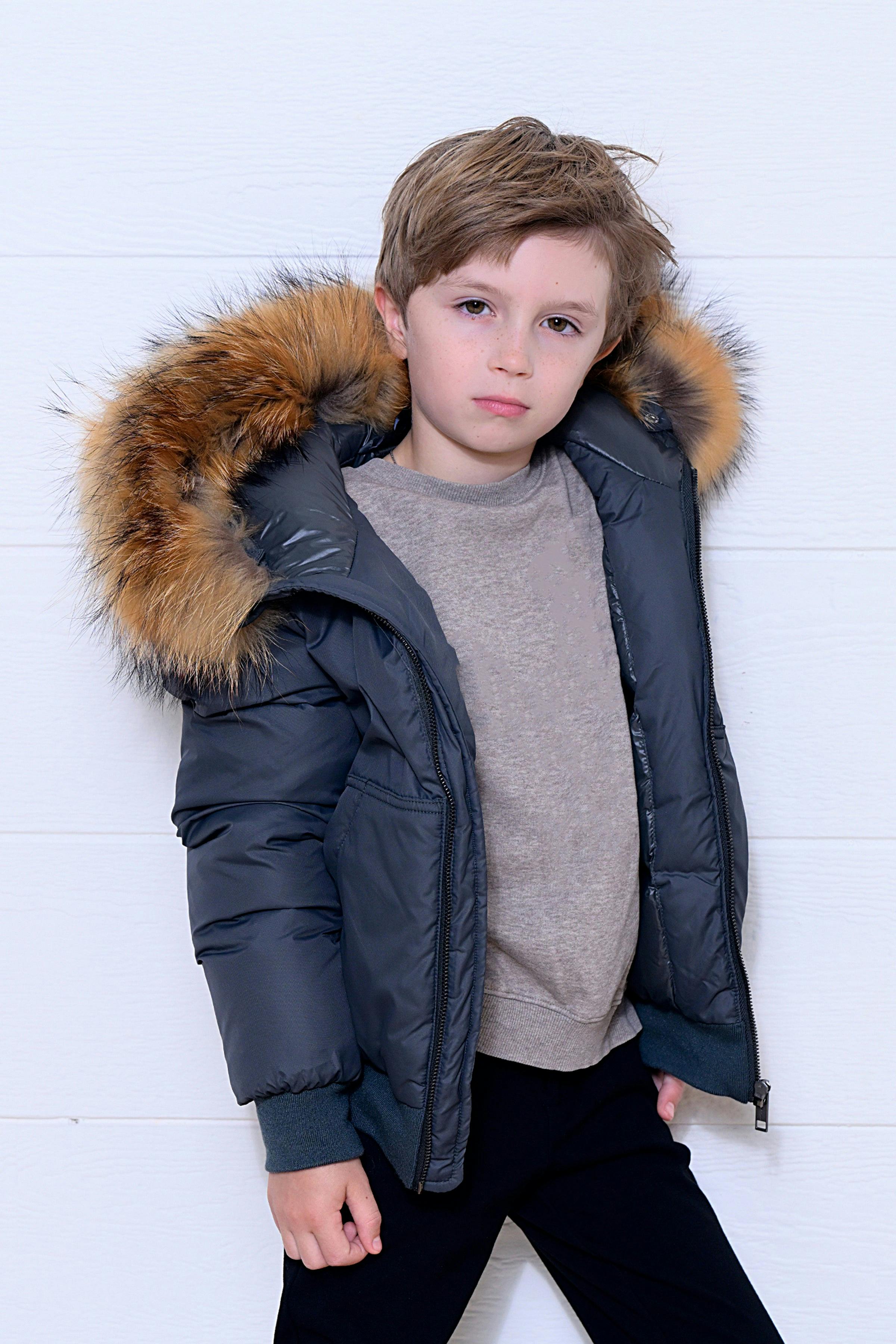 Boys Kangaroo Bomber - Pine Green