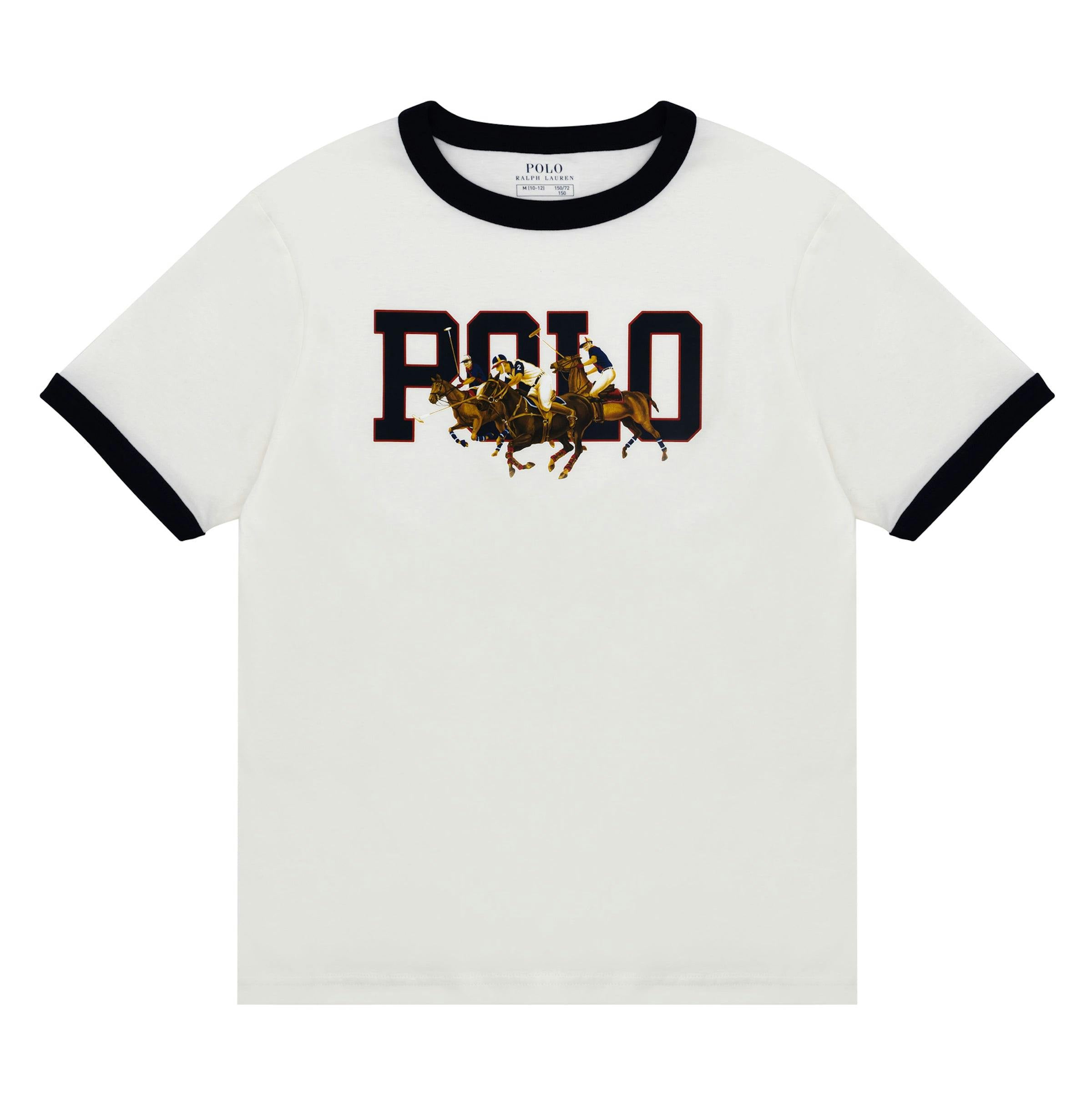White Logo Polo