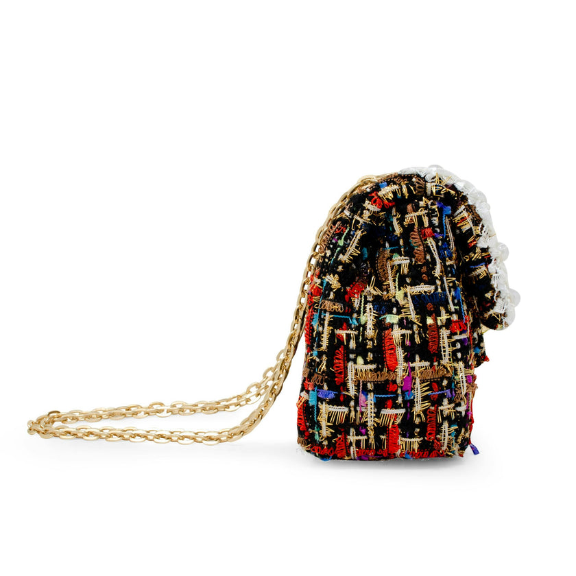 Classic Tweed Pearl Handbag