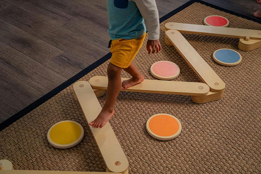 Majesty | Wooden Toddler Balance Beam and Stepping Stones Set with Connectors