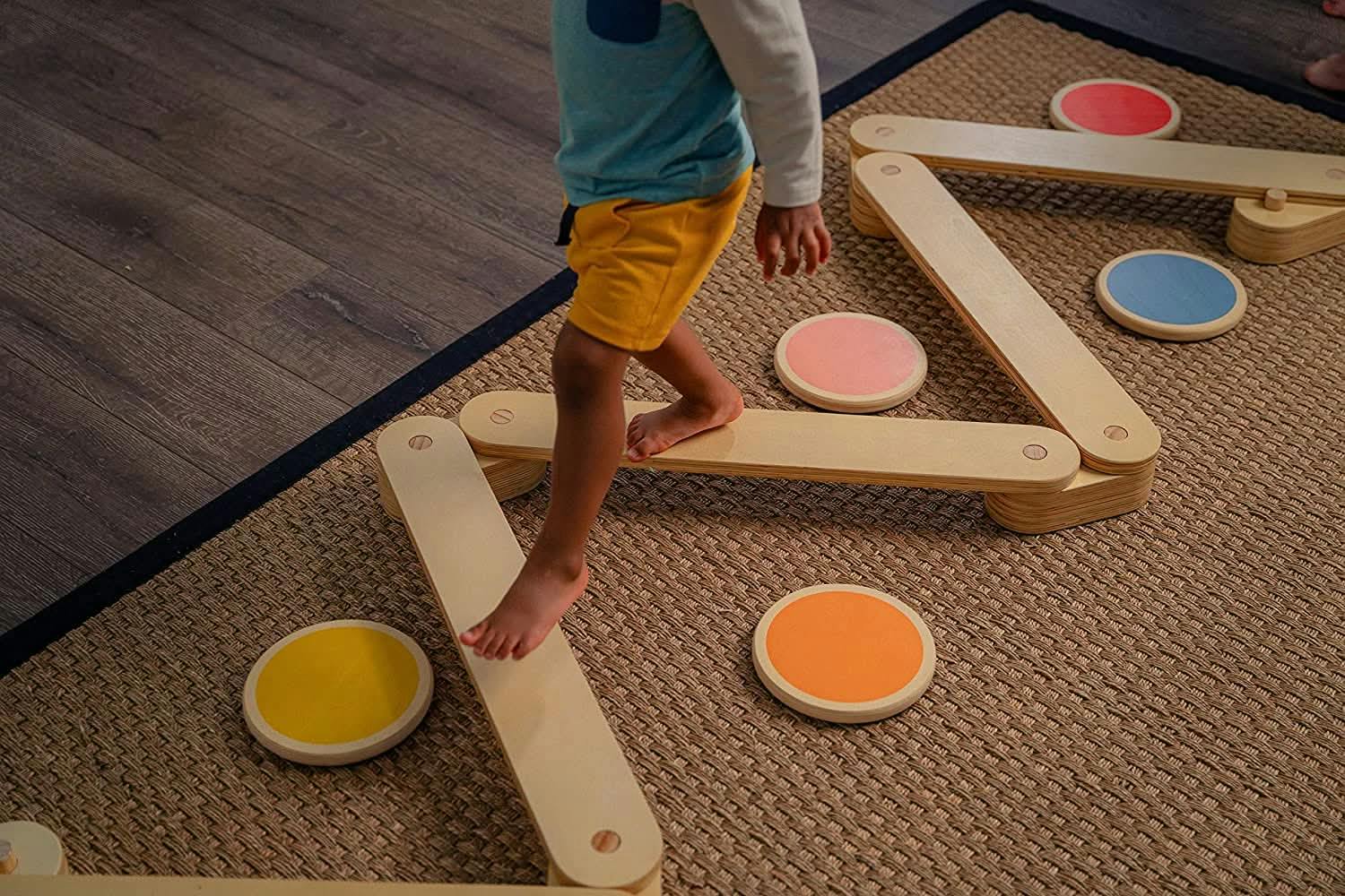 Majesty | Wooden Toddler Balance Beam and Stepping Stones Set with Connectors