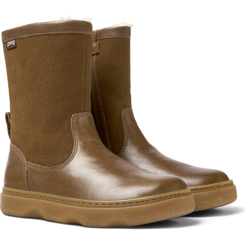 Kiddo Suede Leather Nubuck Boots, Brown