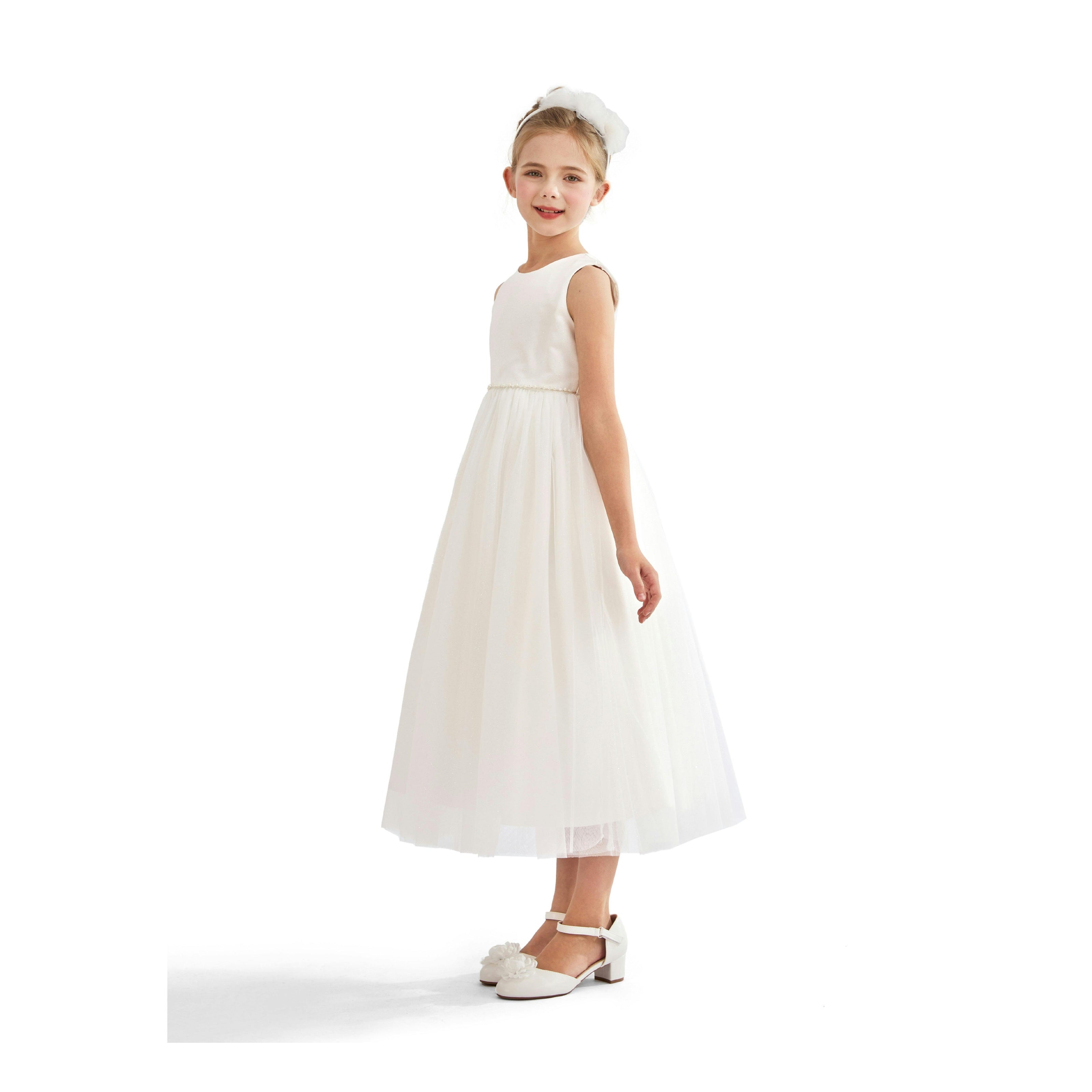 White Lysandra Sleeveless Formal Dress