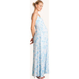 Capri Maternity Dress, Blue Floral