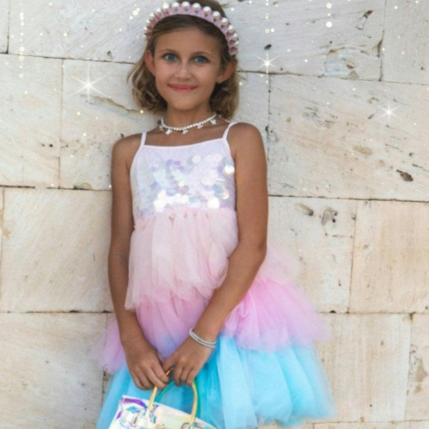 Paillette Ombre Tutu Dress, Multi