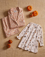 Women's Pima Short Sleeve Short Set in Pumpkin Patch