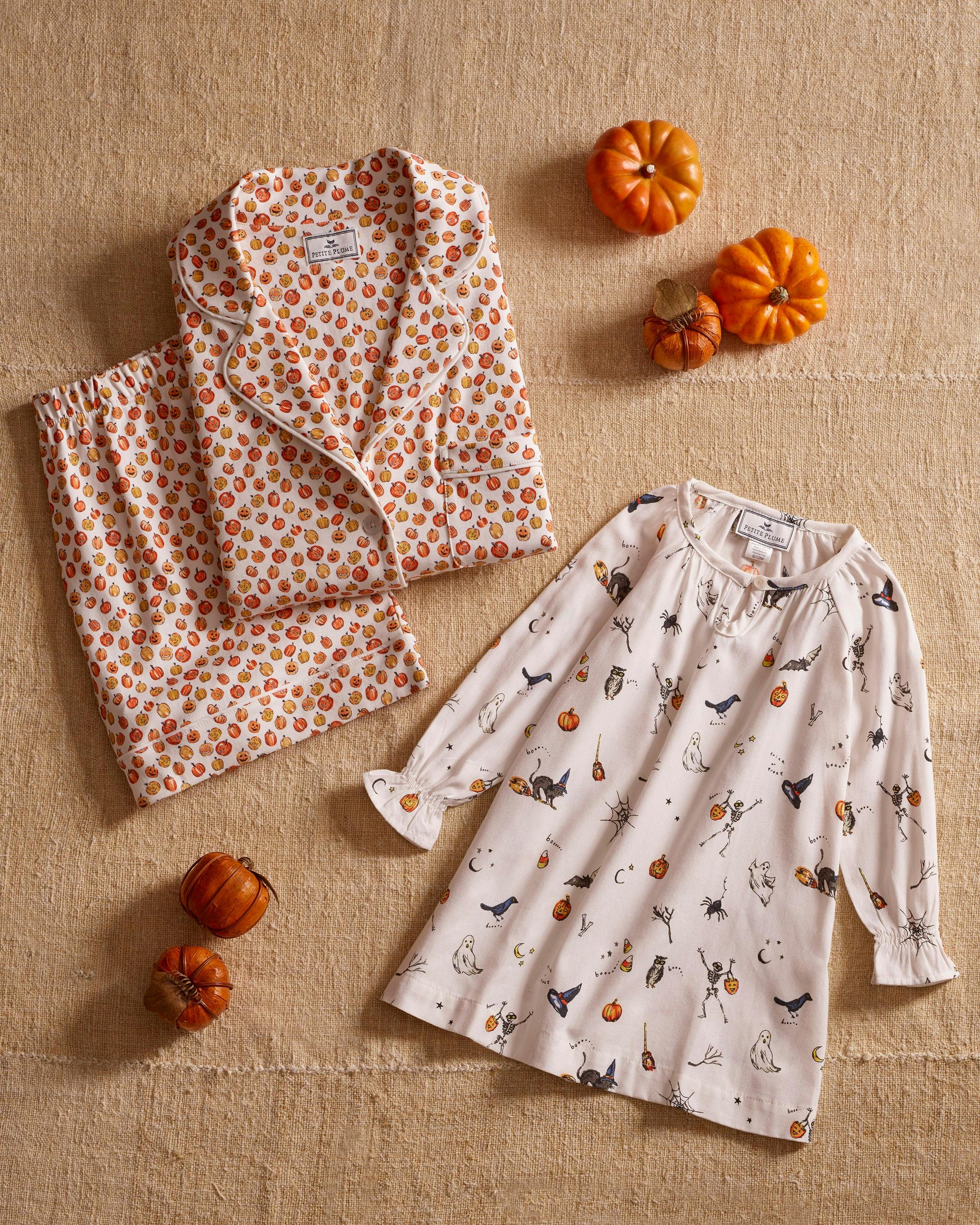 Women's Pima Short Sleeve Short Set in Pumpkin Patch