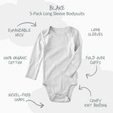 BLAKE 5-Pack Long Sleeve Bodysuits
