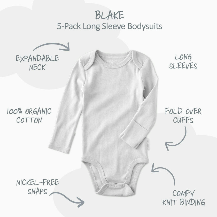BLAKE 5-Pack Long Sleeve Bodysuits