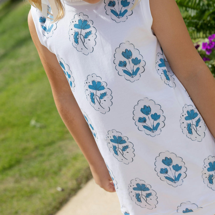Dashwood Set | Tunic Top and Shorts | Medallion Flower White
