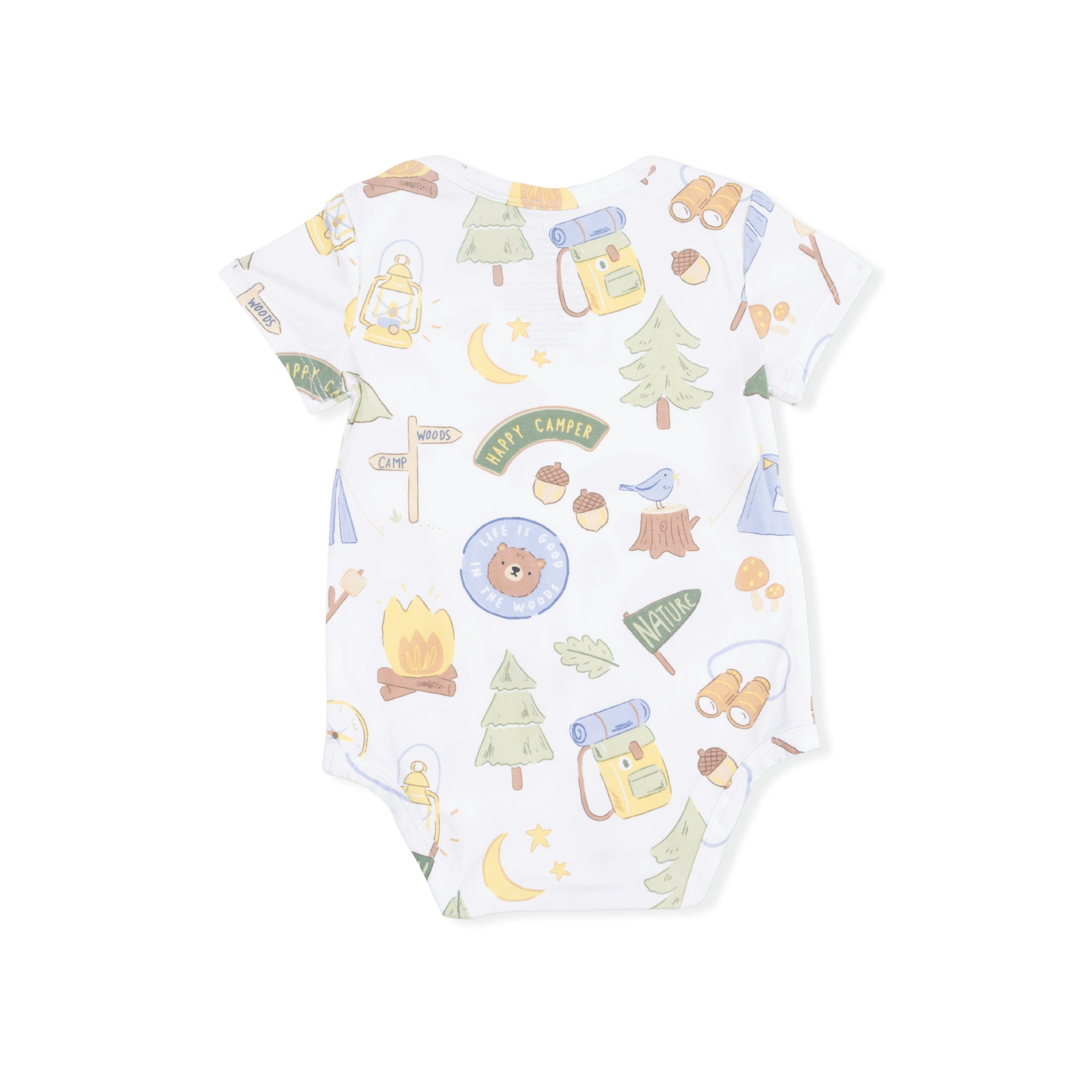Camping Blue - Short Sleeve Bodysuit