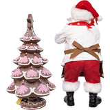 10.5-Inch Fabriché Santa Decorating Gingerbread Tree