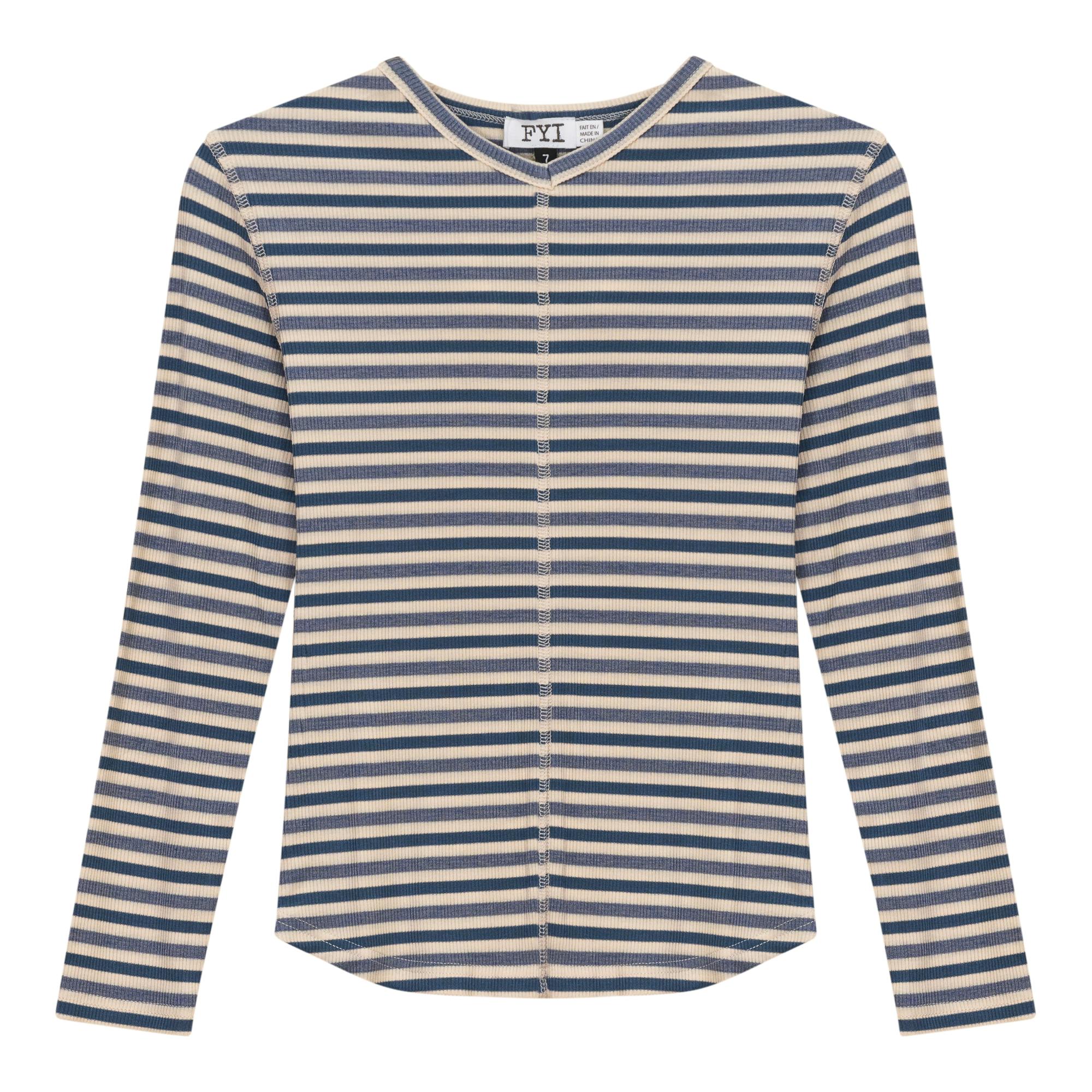 Striped Vneck Tshirt