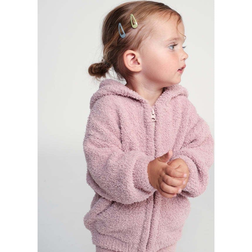 Baby Girls Fuzzy Zip-Up Hoodie