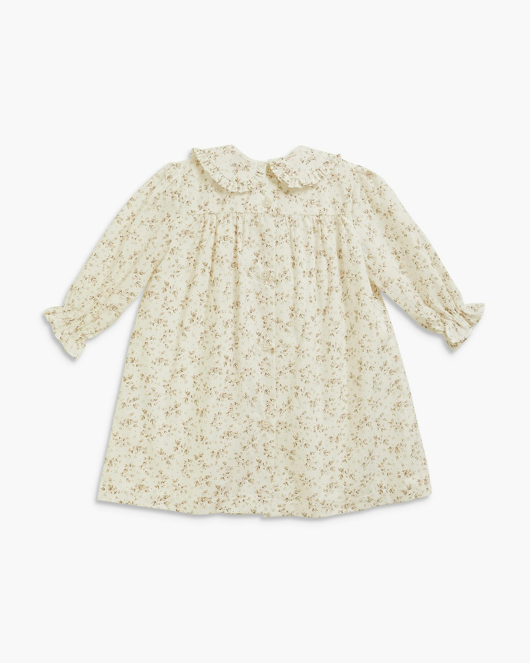 Leela Dress Pink Gold Floral