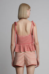 MALI STRIPE CAMI | IVORY + ROSSO STRIPE