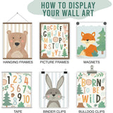 6-Piece Woodland Girl Baby Closet Dividers & 6-Piece Nursery Wall Art Prints Baby Shower Gift