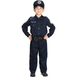 Jr. Police Officer Suit with Cap and Belt, Navy