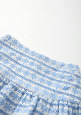 Odessa Frill Embroidered Maxi Skirt