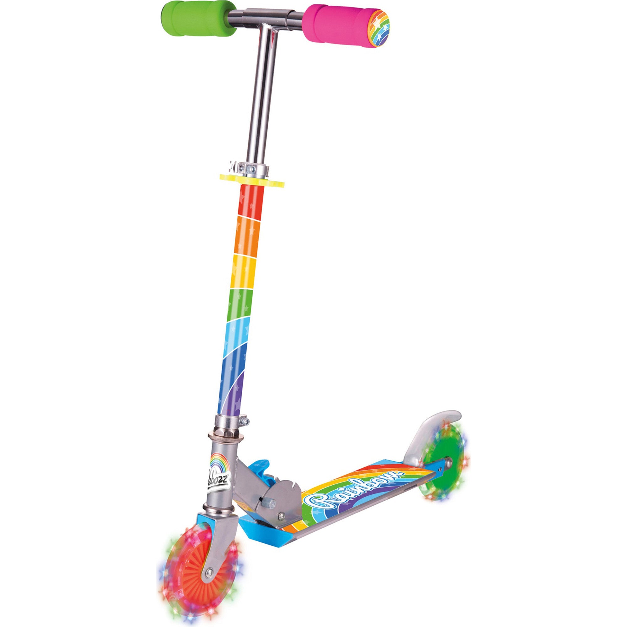 Ozbozz Rainbow Foldalbe Scooter - Light UP Wheels