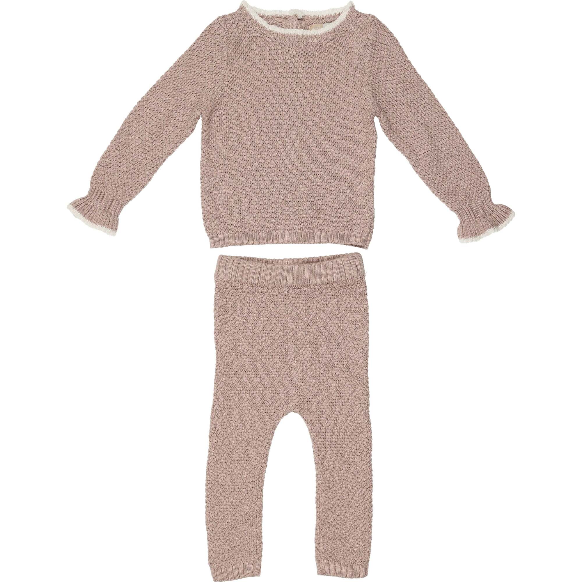 Classy Cuff Sweater & Pant 2-Piece Set, Purple