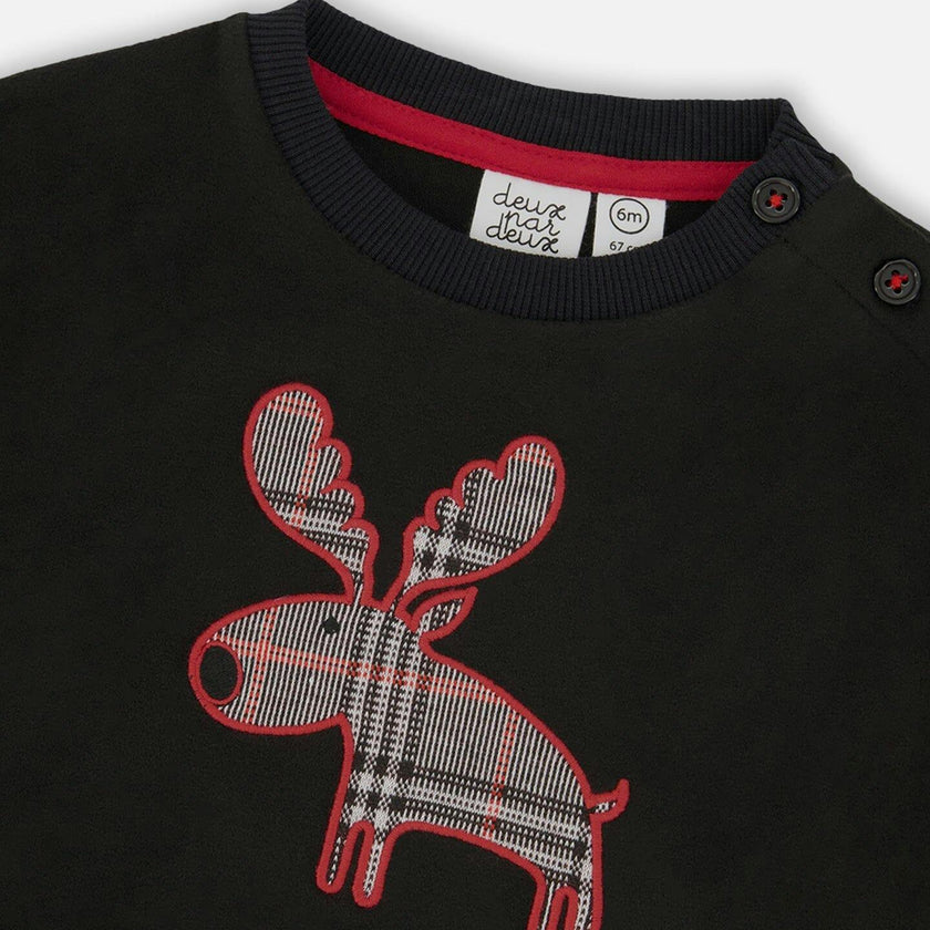 Sweater and Cargo Pants Set with Applique