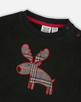 Sweater and Cargo Pants Set with Applique