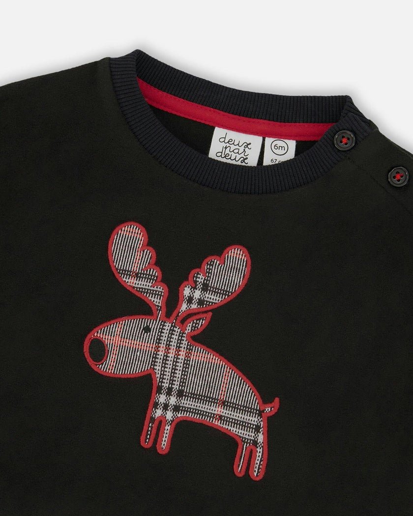 Sweater and Cargo Pants Set with Applique