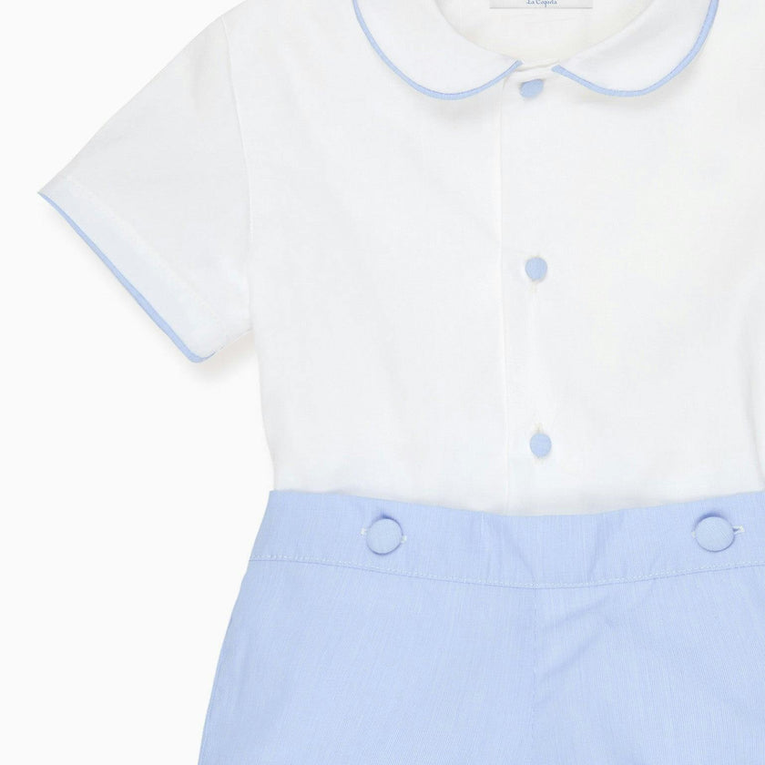 Nicky Hilton x La Coqueta Blue Stripe Chasen Baby Boy Set