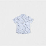 Colin Boy Shirt Short Sleeve Cotton, Blue Boat