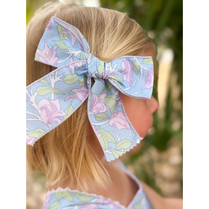 Bow in Blue with Lavender Bougainvillea