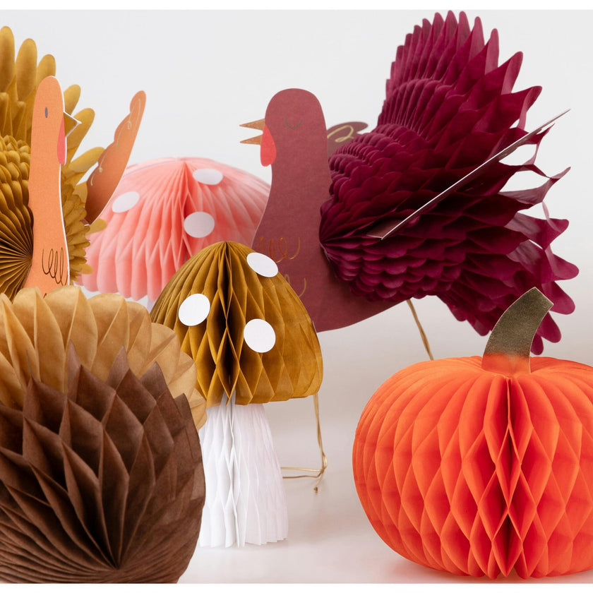 Mixed Thanksgiving Honeycomb Decorations